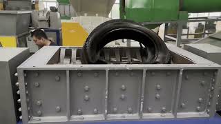 Tyre Shredder Manufacturer Tyre Crushing Tire Recycling Plant [upl. by Ylrebnik28]