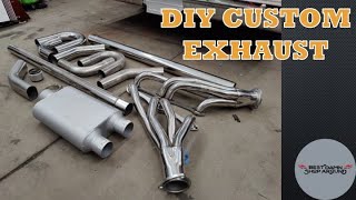 DIY CUSTOM STAINLESS EXHAUST with Oval to Round tubing [upl. by Knitter]