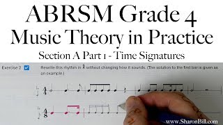 ABRSM Grade 4 Music Theory Section A Part 1 Time Signatures with Sharon Bill [upl. by Kliber]