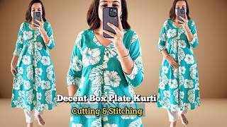 Front Pleated Kurti Cutting And Stitching  V neck design [upl. by Halonna]