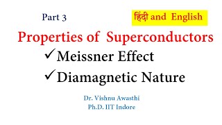 What is Meissner Effect  Properties of Superconductor Part3  Diamagnetic Negative Susceptibility [upl. by Zoara]