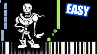 Bonetrousle  Undertale  EASY Piano TutorialSynthesia TopAnimeMusic [upl. by Tharp]