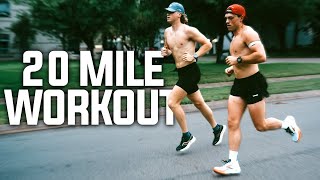 BRUTAL 20 Mile Marathon Workout  Sub 3 Marathon Training [upl. by Lach]