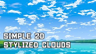 Tutorial Simple 2D Stylized Clouds in Blender [upl. by Schriever]