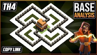 THE NEW BEST TH4 HYBRIDTROPHYdefense Base 2022 Town Hall 4 Hybrid Base Design  Clash of Clans [upl. by Woothen]