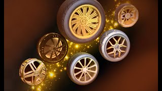 Top 6 Rocket League Gold Wheels Showcase [upl. by Gunas833]