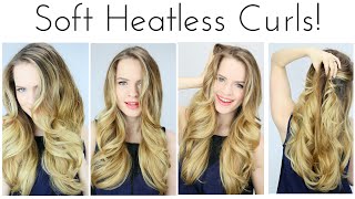 HEATLESS Soft Curls Inspired by the Grammys  KMHaloCurls [upl. by Gnuj831]