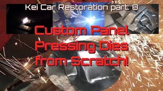 How to make a car body panel  custom sheet metal press dies Kei car restoration part 8 [upl. by Langdon]