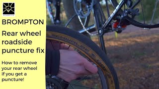 Brompton Roadside Rear Wheel Puncture Repair [upl. by Emmit919]