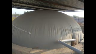 Biogas with high pressure for cooking using cattle dung cow dung canteen waste amp organic waste [upl. by Zat873]