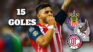 LOS 15 MEJORES GOLES DE ALEXIS VEGA  ChivasToluca y Selección Mexicana [upl. by Guenna]