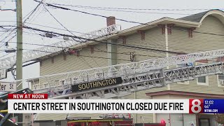 Emergency crews respond to fire in downtown Southington [upl. by Woodie682]