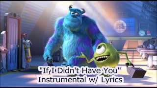 Monsters Inc  quotIf I Didnt Have Youquot Karaoke Instrumental w Lyrics HD [upl. by Adnaram476]