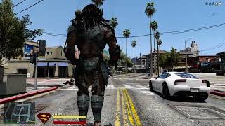 Predator script mod mixed with Superman script mod in GTA5 [upl. by Meridith657]