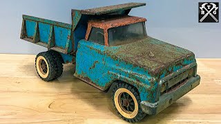 1965 Tonka Restoration  Restoring Vintage Toy Truck  ASMR Restoration [upl. by Anigal]