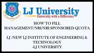 HOW TO FILL ADMISSION FORM FOR ADMISSION AT LJIET [upl. by Edrei]