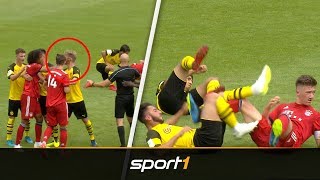 U17Finale eskaliert Tritte Schläge Platzverweise bei BVB vs FC Bayern  SPORT1 [upl. by Claud]