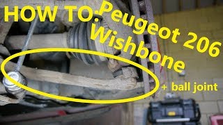 HOW TO Peugeot 206 wishbone  ball joint [upl. by Airlee699]