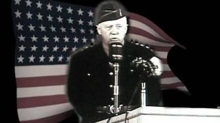 Gen Pattons Homecoming Speech in LA 1945  added 48star flag [upl. by Oneal195]