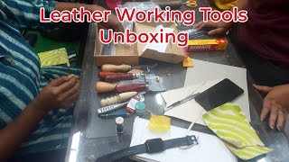 Leather Craft Kits Leather Working Tools and Supplies unboxing videos [upl. by Hselin786]