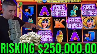 Risking 250000 On 1 High Limit Slot Machine  500 Max Bets  PART1 [upl. by Aeli345]