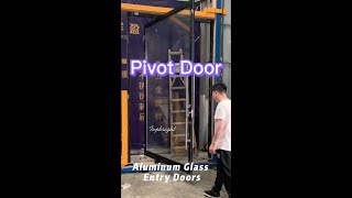 Pivot Door Entry Aluminum Glass Doors [upl. by Namus]