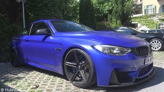 Matte Blue BMW M4 on mbDESIGN Wheels [upl. by Nalahs]