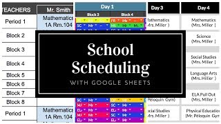 School Scheduling Software Create School Timetables with Google Sheets [upl. by Adda]