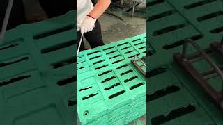 Composite slottedflooring burr cleaning process [upl. by Htilil]