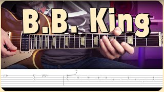 Beautiful Phrasing in CHAIN AND THINGS by BB King  with TABS [upl. by Teryn]