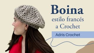 COMO TEJER BOINA PARA MUJER A CROCHET ESTILO FRANCES SUPER FÁCIL Y RÁPIDO PASO A PASO [upl. by Erica]