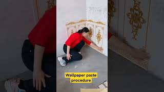 Wallpaper paste procedure [upl. by Kelsey66]