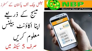 How to Check NBP Account Balance Via SMS [upl. by Flam]