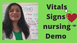 Vital signs nursing demo [upl. by Jemina417]