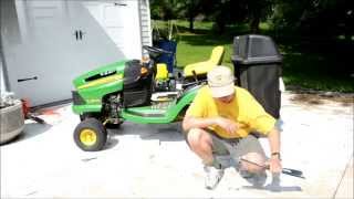 How To Replace The Blades on A John Deere LA Lawn Mower Tractor [upl. by Atalie]