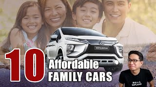 Top 10 Most Affordable Family cars in the Philippines  Philkotse Top List w English Subtitles [upl. by Ahseiym]