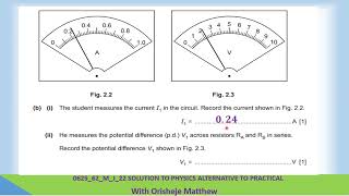 Solution to igcse Physics 062562MJ22 Physics Alternative to Practical May 2022 Variant 2 [upl. by Oruam631]