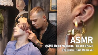 ASMR  Real Barber Shop Treatment  ASMR Head Massage Asmr Beard Cut [upl. by Ludwigg]