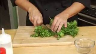 How to Make Beef Picadillo Stuffed Peppers  How to Chop Cilantro for Beef Picadillo Poblano Peppers [upl. by Ebner]