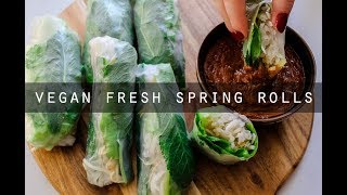 Vegan Fresh Spring Rolls  VEGAN [upl. by Buffy974]