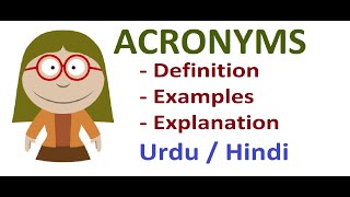 What are Acronyms and Abbreviations  Word Formation Processes  Urdu  Hindi [upl. by Modeerf239]