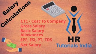 Salary Calculation  How to Calculate Net Salary  HR Tutorials India  How to Calculate Salary [upl. by Ecirpac]