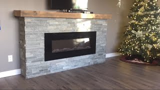 Weekend DIY fireplace build  ELECTRIC fireplace time lapse [upl. by Tija971]