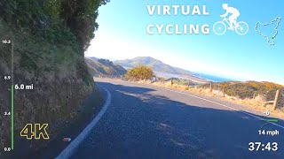 Indoor Cycling Videos With Music  Virtual Bike Ride Otago Peninsula [upl. by Bergmann]