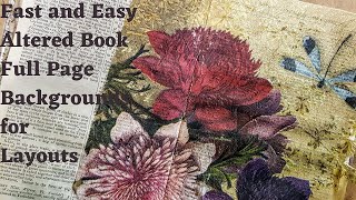 Fast Fun and Easy Ways to All Full Page Base Layers to Altered Books and Collage [upl. by Jelsma]