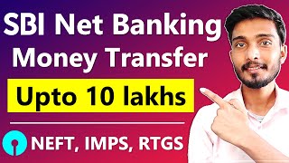 SBI Net Banking Money Transfer  NEFT RTGS IMPS [upl. by Acsirp]