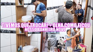 OLHA COMO ESTÁ FICANDO NOSSO BANHEIRO MOVEIS NOVOS INSTALADOS Juliane Jocoski [upl. by Nuli]