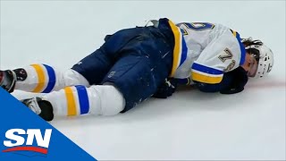 Nazem Kadri Ejected After Catching Justin Faulk With Blindside Hit To The Head [upl. by Tellford]