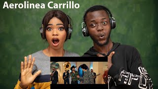 OUR FIRST TIME HEARING Aerolinea Carrillo  T3R Elemento Ft Gerardo Ortiz REACTION😱 [upl. by Annawad]