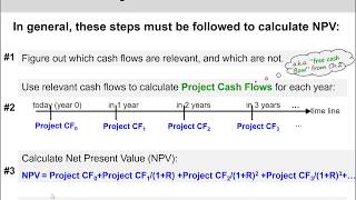 3 of 14 Ch10  Steps to calculate project cash flow for each year [upl. by Einnim]